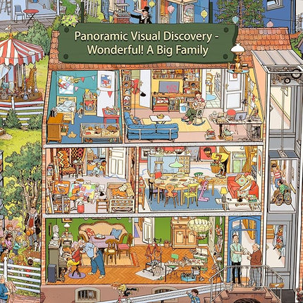MOMIBOOK Puzzles for Adults 1000 Piece Jigsaw Puzzles of Wonderful! A Big Family, Painting Image Difficult Challenging Hard Impossible Puzzle, Cute Funny Toys & Games Christmas Birthday Gifts