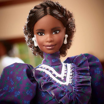 Barbie Inspiring Women Doll, Madam C.J. Walker Wearing Puff Sleeve Blouse, Full-Length Skirt & Accessories, Collectible with Doll Stand & Certificate of Authenticity