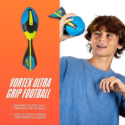 Nerf Vortex Ultra Grip Football, Designed for Easy Catching, Howling Whistle Sound, Distance-Optimizing Tail, Water-Resistant, All-Weather Play