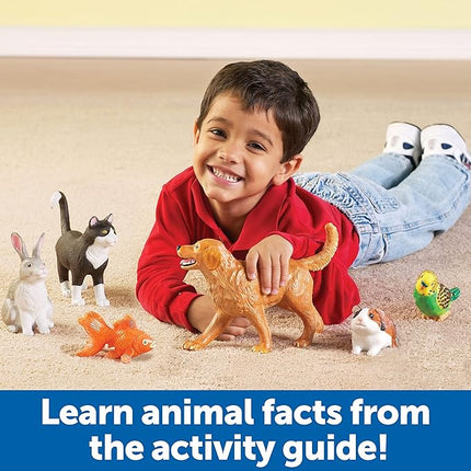 Learning Resources Jumbo Domestic Pets - 6 Pieces, Ages 2+ Preschool Pet Toys, Classroom Desk Pets, Preschool Learning Toys