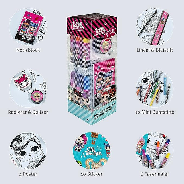 Undercover LOLO2255 LOL Surprise Painting and Writing Tower, 35 Pieces, Multicoloured