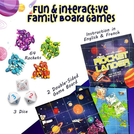 Griddly Kids RocketLander – Strategy Family Games for Critical Thinking & Problem-Solving Skills, Board Game for Adults, Family Card Game, STEM Toys, Fun & Engaging Educational Activity Kids Games