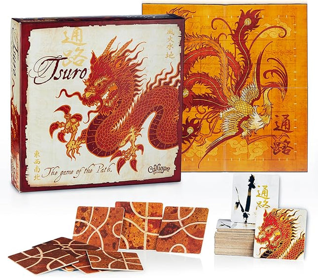 Calliope Tsuro - The Game of The Path - A Family Strategy Board Game For Adults and Kids 2-8 Players Ages 8 & Up