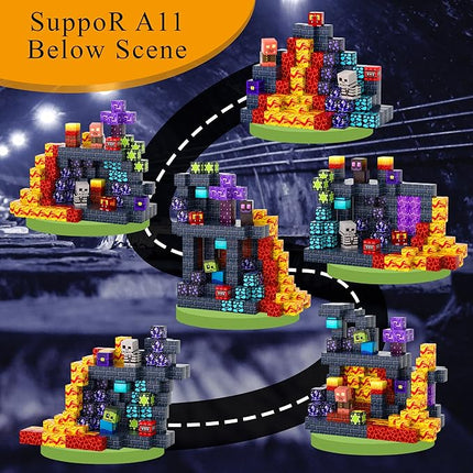 Magnetic Tiles Building Blocks for Kids Ages 3+, STEM Toys for Toddlers, 300PCS Magnetic Construction Set with Storage Bag, Educational Birthday Gifts for Boys & Girls (Mine)