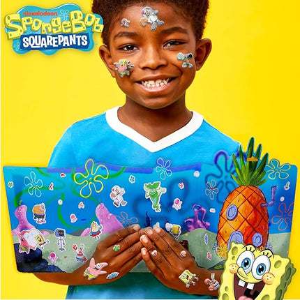 Spongebob Puffy Sticker Playset, Includes Over 30 Reusable Stickers & Play Scenes, Reusable Travel Activity Book for Kids, Toddler Activity Book, Toddler Travel Toy Ages 3+
