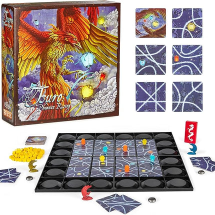 Tsuro Phoenix Rising - Family Board Game for 2-8 Players