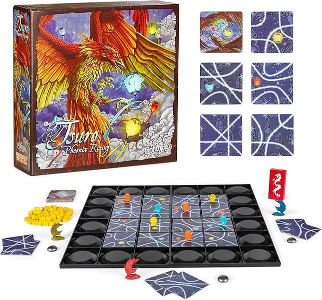 Tsuro Phoenix Rising - Family Board Game for 2-8 Players