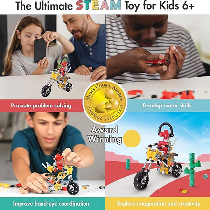 The Off Bits Motorbike Stem Building Toys, RiderBit Educational Build Your Own Robot Toy for Kids 8+ Year Old Boys and Girls, Stem Toys Engineering Kit, Vehicle Construction Steam Easter Gift for Kids