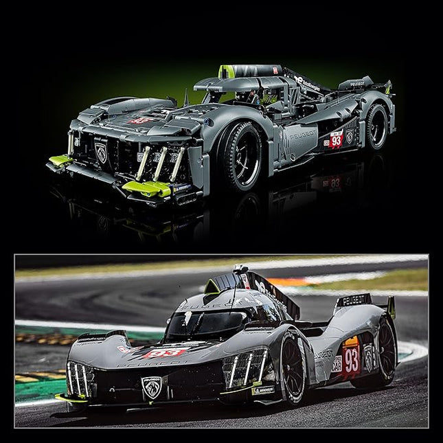 LEGO Technic Peugeot 9X8 24H Le Mans Hybrid Hypercar 42156 Collectible Race Car Building Kit for Adults and Teens, 1:10 Scale Racing Car Model, Gift for Motorsport Fans