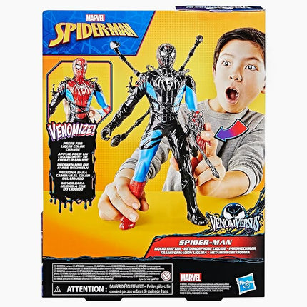 Spider-Man Marvel VenomVersus Liquid Shifter Action Figure with Accessories, 11-Inch-Scale Super Hero Toys for Kids Ages 4 and Up