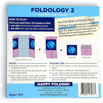 FOLDOLOGY 1&2 Combo Pack - Origami Puzzle Game for Kids, Teens, & Adults | Brain-Training, Travel-Friendly, Screen-Free Fun | Unique Gift for Ages 10+ & Puzzle Lovers | 200 Challenges