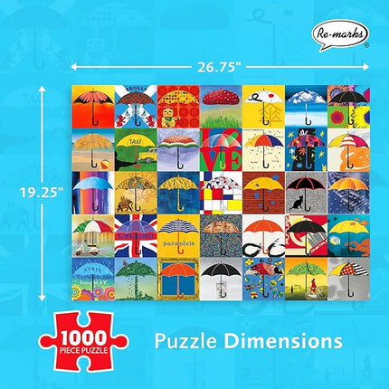 Re-marks Rainy Day Collage Puzzle, 1000-Piece Puzzle for All Ages