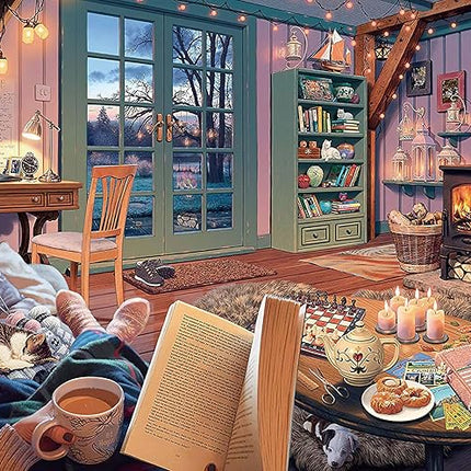 500 Piece Puzzles for Adults Cozy Room 20.5 x 15 Inch 500 Piece Jigsaw Puzzles for Kids Adults Puzzles 500 Pieces for Adults Holiday Educational Challenge Toy