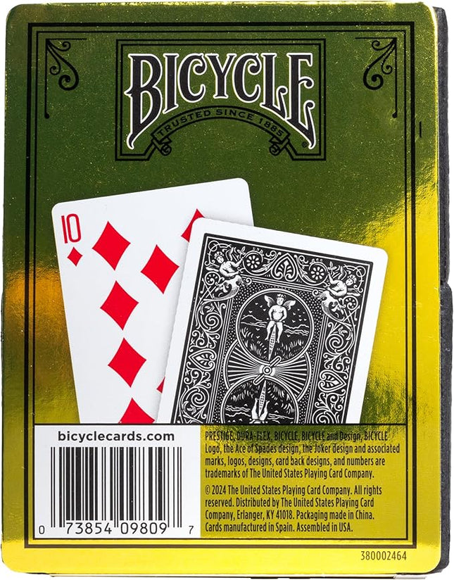 Bicycle Prestige Waterproof Playing Cards, Black 100% Plastic Deck, Durable Casino Quality Poker Cards for Pool, Beach, Camping & Party Games