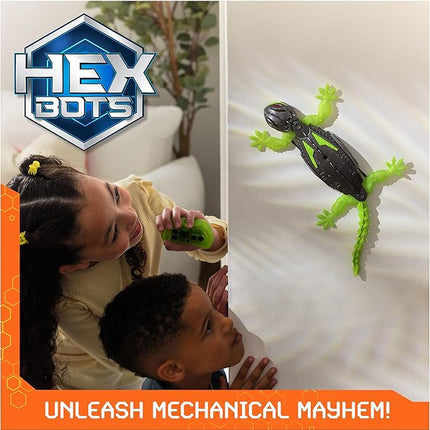 HEX BOTS Wall Crawler Gecko, Rechargeable Remote Control Robot Kids Toys, Climbs up Walls, RC Robot Toys for Boys & Girls Ages 4 & Up