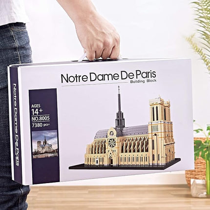 Notre Dame de Paris 7380 PCS Micro Building Blocks Set - Detailed Architectural Model Kit for Adults & Teens, Creative DIY Gift Idea, Miniature Construction Kit for Architecture Enthusiasts