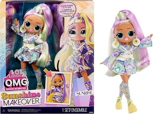 L.O.L. Surprise! LOL Surprise OMG Sunshine Color Change Sunrise Fashion Doll with Color Changing Hair and Fashions and Multiple Surprises – Great Gift for Kids Ages 4+