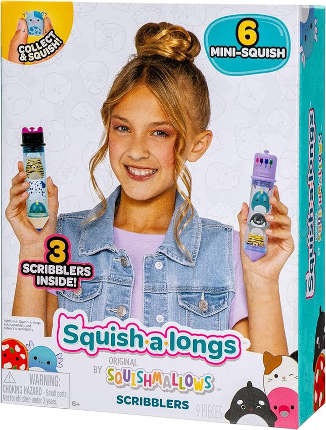 Squish-a-longs Scribblers 3-Pack – Includes 6 Mini-Squish (Series 1, Wave 3, Style 2)