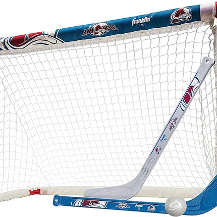Franklin Sports NHL Mini Hockey Set - Kids Indoor Knee Hockey Goal, Ball, + 2 Stick Combo - Youth Team Indoor Toy Set - Official - Ages 3+