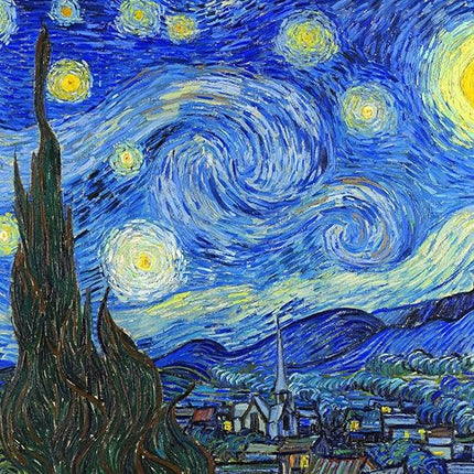 100 Piece Puzzles for Kids Starry Night 100 Piece Puzzle Famous Oil Painting Puzzles for Adults 100 Pieces Classic Art Puzzles by Vincent Van Gogh Puzzle for Kids Ages 6-10 Senior Gift