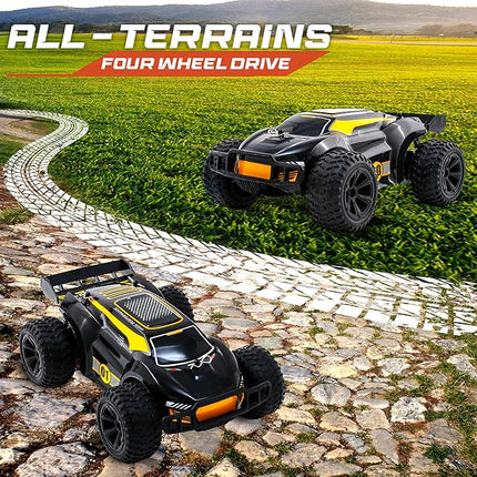 Offroad Remote Control Car for Boys 1:20 - High Speed RC Car for Teens, 20km/h Fast RC Cars with LED Light, 2 Rechargeable 1000mAh Batteries - All Terrain RC Car Gift for Boys