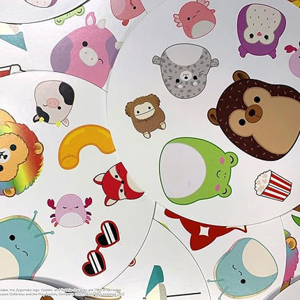 Spot It! Squishmallows | Fun Card Game for Kids and Adults | Featuring Mila The Elephant or Cailey The Pink Crab and More | Licensed Squishmallows Game