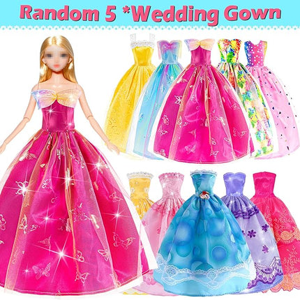 104 Piece Fashion Doll Wardrobe Playset with Poseable 11.5" Doll & 104 Accessories | ASTM-Certified Pretend Play Gift Set for Girls Ages 3+