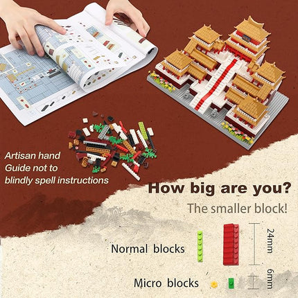 Chinese Architecture Micro Building Blocks Set Epang Palace 3050PCS Creative Toy Building Sets Best Present for Adults and Kids Age 14+