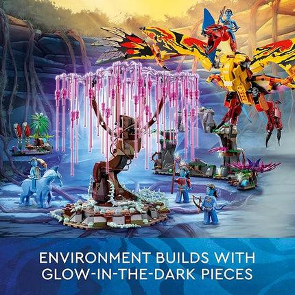 LEGO Avatar Toruk Makto & Tree of Souls 75574 Building Set - Movie Inspired Toy Set with Jake Sully and Neytiri Minifigures, Direhorse Animal Figure, Glow in The Dark Pandora Adventure