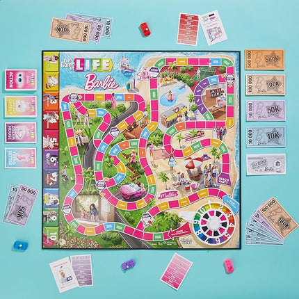 Hasbro Games The Game of Life: Barbie Edition Board Game | Ages 8+ | 2 to 4 Players | Fun Family Games for Kids and Adults | Kids Gifts (Amazon Exclusive)
