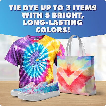 Blue Marble Tie-Dye Dotz 10-Piece Set – Make Vibrant, Colorful Tie Dye Designs with Dotz, Dropper, and Gloves – Fun and Easy Craft Kit for Kids and Beginners