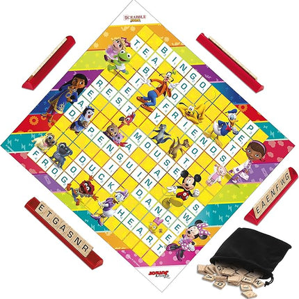 Hasbro Gaming Scrabble Junior: Disney Junior Edition Board Game for Kids | Double -Sided Game Board | Matching Word Game | Back to School Gifts | Ages 5+ (Amazon Exclusive)