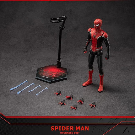 No Way HomeSpiderman Action Figures- 7 Inch All Joints Movable Exquisite Collection Model Gift (Red & Black)