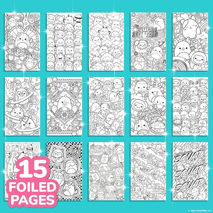 Original Squishmallows Color & Sketch Set, 15-Page Sketchbook, Color & Sketch Book, Sketch Pad, Drawing Pad for Kids, Coloring Books for Kids, Cute Coloring Books, Small Sketchbook, Coloring Book
