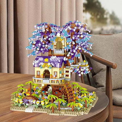 Tree House Building Set,3049 Pcs Friendship TreeHouse Street View Building Kit,STEM Creative Forest House Micro Blocks Toys,Forest Style Model Kit,Christmas Birthday Gifts for Adults,Girls 8-14+