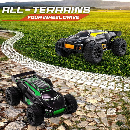 Offroad Remote Control Car for Boys 1:20 - High Speed RC Car for Teens, 20km/h Fast With LED Light, 2 Rechargeable 1000mAh Batteries - All Terrain Gift for Boys