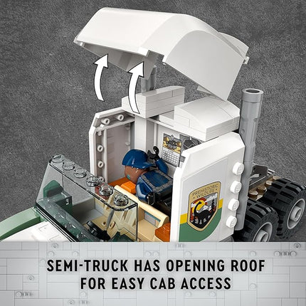 LEGO Jurassic World Dinosaur Missions: Allosaurus Transport Truck Toy, Fun Gift Idea for Kids with Kenji, Darius and Yaz Minifigures, Jurassic World Dinosaur Toy for Boys and Girls Ages 8 and Up 76966