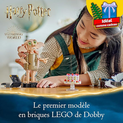 LEGO Harry Potter Dobby The House Elf Set - Easter Gifts for Children and All Fans from 8 Years - Movable Iconic Figure - Toy - Bedroom Accessory & Decoration - Character Collection - 76421