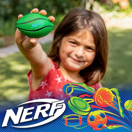 NERF Micro Foam Sports Ball Set - Kids Foam Micro Football, Soccer Ball + Basketball Set Soft Stress Relief for Kids - Assorted Color