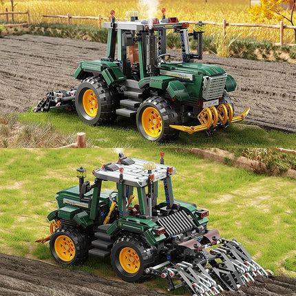 Farm Tractor Building Blocks Set,Wheeled Tractor Building Toys with Mechanical Gear Linkage,STEM Farming Truck Construction Model,Birthday Gift for Adults and Girls Boys 8-14 (1204Pcs)