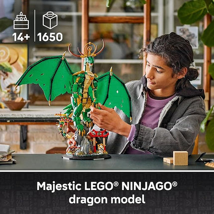 LEGO NINJAGO The Guardian Dragon - Model Building Kit from Legends Monstrosity Series - Room Decor for Teens - Includes Master Wu Minifigure - Gift for Teenage Boys, Girls, and Fans, Ages 14+ - 71847