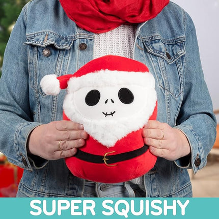 Squishmallows Original 8-Inch Jack Skellington Santa Claus- Nightmare Before Christmas - Official Jazwares Disney Plush - Collectible Soft & Squishy Stuffed Animal Toy - Gift for Kids, Girls & Boys