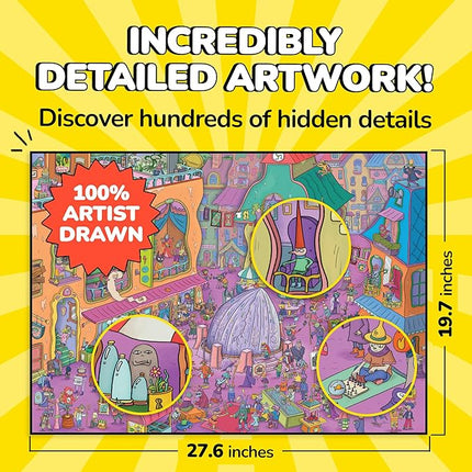 Odd Pieces Jigsaw Puzzles 1000 Pieces - Magic Mystery Story Secret Ending Puzzle - Perfect Game Night for Adults & Kids - Fantasy Sci-Fi City Theme (Shutterbug)