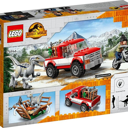 Lego Jurassic World Blue and Beta Velociraptor Capture 76946 - Features Truck, 2 Indoraptor Dinosaur Toys, Action Minifigures, Dominion Movie Inspired Set, Great Gift for Kids Aged 6+ Years