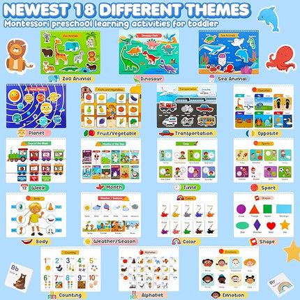 Busy Book for Toddlers 3-5, Preschool Learning Activities, Montessori Learning Educational Toys, Tracing Activity Coloring Books for Kids Ages 4-8, Autism Sensory Travel toys, Christmas Birthday Gifts