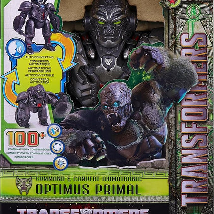 Transformers Toys Rise of The Beasts Command & Convert Animatronic Optimus Primal Toy, 12.5-Inch, Toys for Boys and Girls Ages 6 and Up