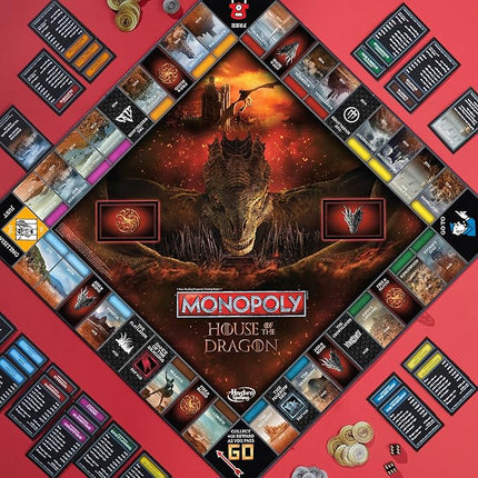 Monopoly House of the Dragon Edition Board Game | Based on the Hit TV Series | Ages 17 and Up | 2 to 6 Players | Strategy Games (Amazon Exclusive)