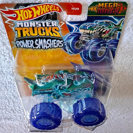 Hot Wheels Monster Trucks Mega-Wrex 2024, Power Smashers, Includes Crushed Car