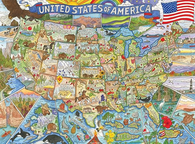 Buffalo Games - Carrie Wagner - Colorful Country - 1000 Piece Jigsaw Puzzle for Adults -Challenging Puzzle Perfect for Game Nights - Finished Size is 26.75 x 19.75