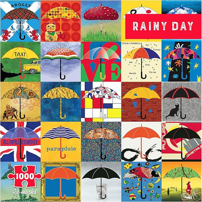 Re-marks Rainy Day Collage Puzzle, 1000-Piece Puzzle for All Ages